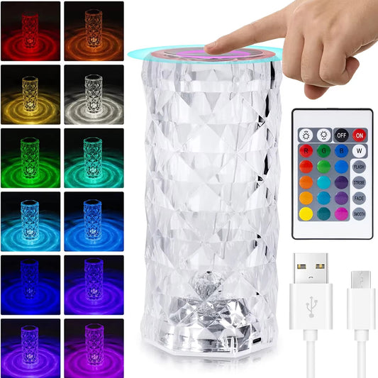 Lámpara de cristal animada RGB